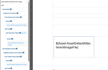 A screenshot of 'Asset Default Attachment Image' field in Form Builder.