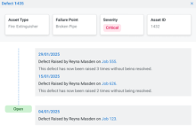 A screenshot of the Defect Management tab.
