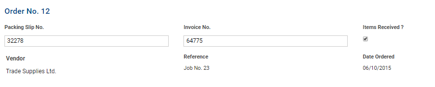 A screenshot of a receipt after receiving a site invoice.