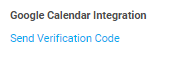 A screenshot of the Send Verification Code button.