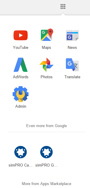 A screenshot of the Admin icon in Google Apps.
