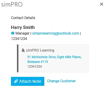 A screenshot of the Change Customer button.