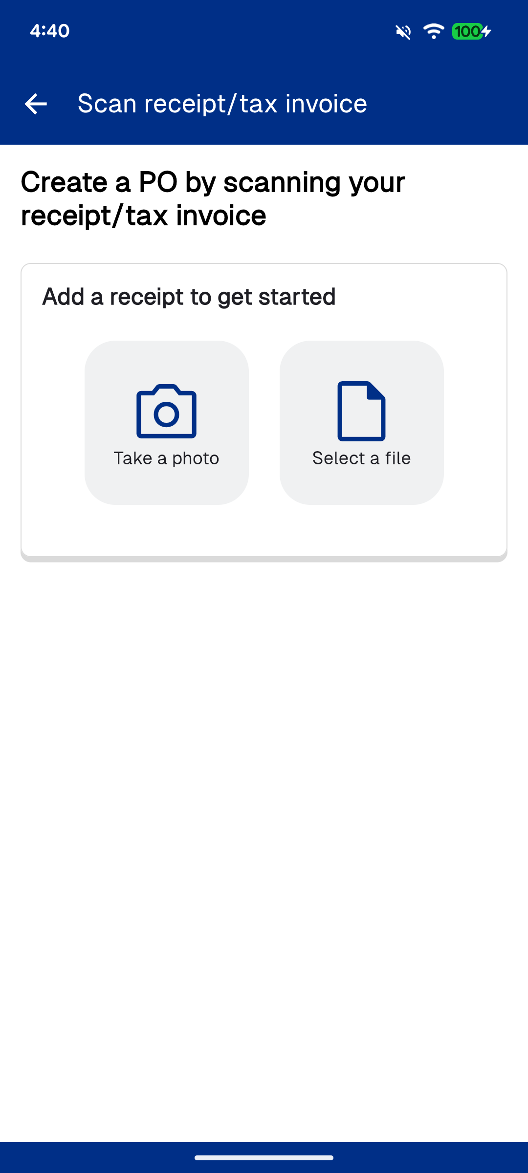 A screenshot of the AI purchase order page.