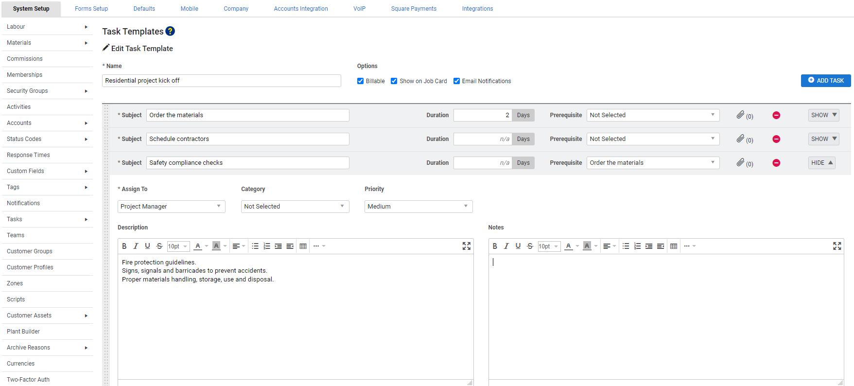 Categorized Task Articles
